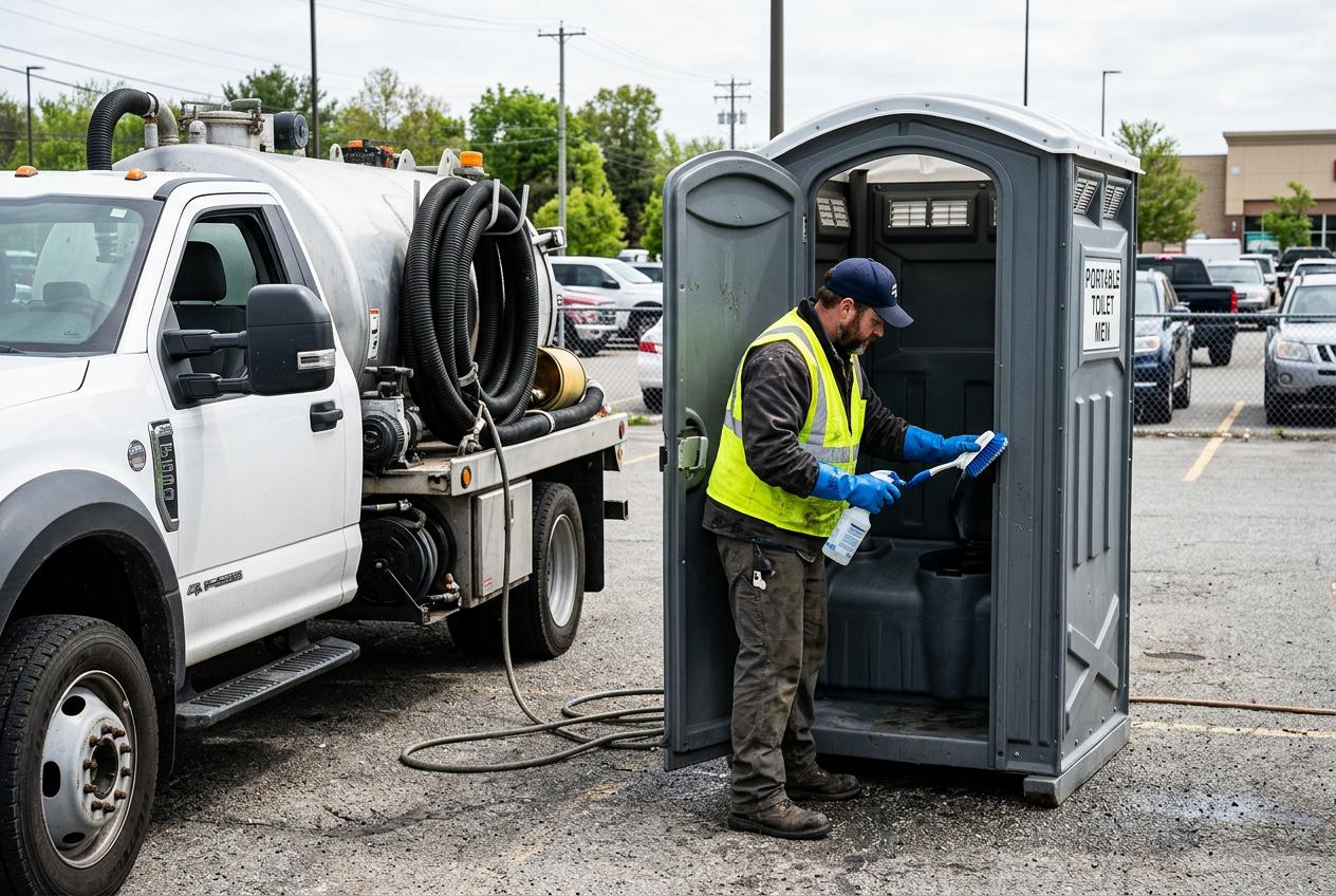 Cleaning service for other portable restrooms - portable restroom rental Sacramento CA